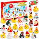Christmas Advent Calendar 2024 for Kids 24 Days Christmas Countdown Calendar with Rubber Ducks Bath Toys Christmas Party Favors Fun Toys Gifts for Kids Boys Girls Toddlers Children Teens Friends Xmas