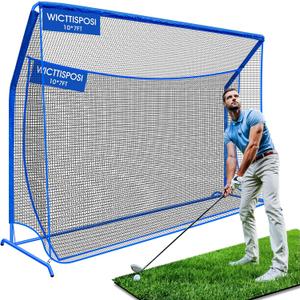 Golf Net with Extra Striking Net, Heavy Duty Golf Practice Hitting Net
Size: 10ft x 7ft 