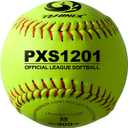 PHINIX Slow-Pitch Split Leather Softballs Professional Quality Practice Competitions (12 Inch, Box of 12)
