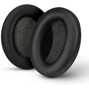Replacement Earpads for Sony WH-1000XM3 Headphones - Soft Vegan Leather Cushions for Extra Comfort, Easy & Quick Installation, by Brainwavz (Black)