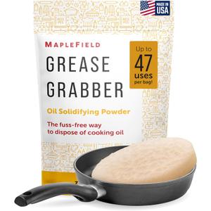 Maplefield Grease Grabber Oil Solidifier Powder - 32 oz Waste Cooking Oil Solidifier Hardener for Grease