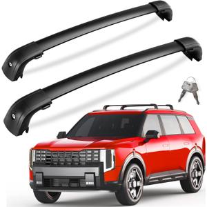 KINGGERI 300lbs Roof Rack Cross Bars - Compatible with Kia Telluride 2026 2027 with Flush Side Rails, Lockable Heavy Duty Aluminum Roof Rails Crossbars Luggage Accessories Cargo Carrier