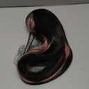 Swiking Black and Pink Long Straight Wig for Women with Bangs Synthetic Hair Heat Resistant Fiber Wig Natural Looking Halloween Party Cosplay Wig