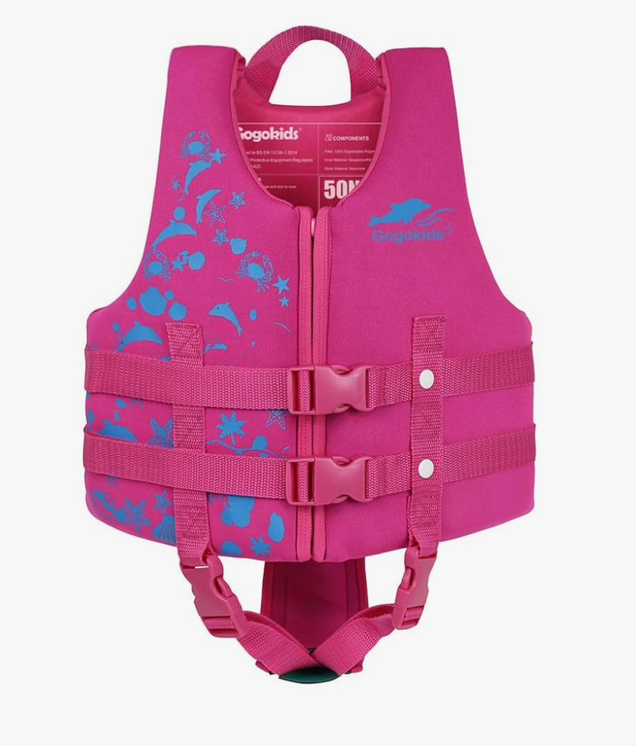 Gogokids Toddler Swim Vest, Kids Floaties – Boys & Girls Buoyancy Jacket, Swimming Aid for Pool & Beach, Fits 2-8 Years / 22-60 lbs