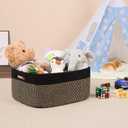 MiniArk Large Storage Baskets for Shelves, Closet Organizers Bins for Clothes Blanket Towels, Baby Nursery, Toy Baskets Box, Woven Rope Baskets, 17 x 13 x 7.5, 2 Packs Woven Brown