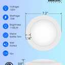 6 Pack 6 Inch LED Disk Light, Dimmable Flush Mount Ceiling Lights, Daylight 5000K, 15W 1100LM, CRI 90+, Low Profile Surface Mount Ceiling Disc Light, Wet Rated, Installs into Junction Box, ETL & FCC