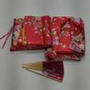 Japanese Traditional Dress Kimono Robe for Kids Girls Costume (6-7Years(130cm), Type1-red)