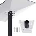 Starlink Gen 3 Mount Pipe Adapter  1.88 Pipe Fit, 360 Adjustable, Weatherproof, Easy Install with Screws, ABS & Metal Bracket for Starlink Gen3/V3 Dishy White Base Mount (Pole Not Included)