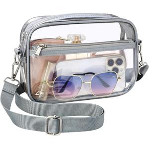 PACKISM Clear Bag for Stadium Events - Clear Purses for Women Stadium Crossbody Concert Bag for Game Day, Sports, Festival