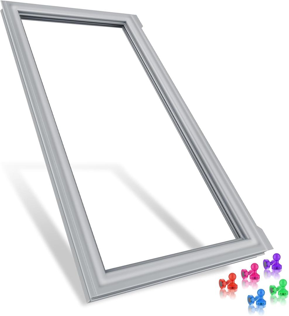 ALVAR Upgraded W10830046 Refrigerator Door Gasket Replacement Compatible with Whirlpool KitchenAid Jenn Air, W10163997 W10443241, Refrigerator Door Seal For Kenmore Door Gasket Seal (17.05" x 42.52")