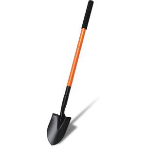 Small Shovel 43.3Inch Durable Metal Shovel for Digging Small Spade Shovel Garden Shovel for Gardening Digging Camping Farming and Outdoors, Orange