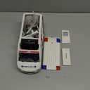 MSKOLER Play Ambulance Toy for Kids 3 4 5 6 7 8 Years Old - Friction Powered Truck with Light and Sound, Carrier Vehicle with Figures Toys, Gifts for Boys Girls Age 3-12