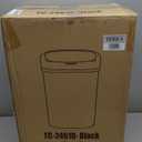 BestOffice | 13 Gallon Trash Can with Lid | Automatic Touchless Garbage Can | Odor Control | Modern Oval Design | Easy to Clean | Plastic | Black | Fits Any Kitchen, Bathroom, Office or Home