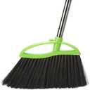 Soft Bristles Green Angle Broom with Long Handle Indoor Sweeping Broom for Home Kitchen Hardwood Floor Cleaning