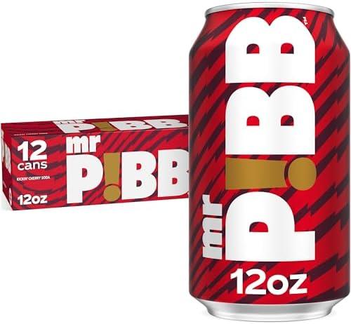Mr. Pibb Zero Sugar Cherry Soda Pop Fridge Pack Cans, 12 fl oz, 12 Pack, BBD: FEB.16.2026
