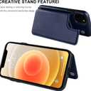 LETO for iPhone 11 Pro Case,Leather Wallet Case Flip Folio Cover with Kickstand Card Slots for Girls Women,Protective Phone Case for iPhone 11 Pro 5.8" Navy Blue