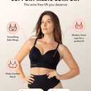 SHAPERMINT Bras for Women, Full Coverage Wirefree Bra with Lift, Plus Size (Black, L)