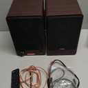 Active Bookshelf Speakers 100W with Bluetooth, 4'' Aluminum Woofer, Support Optical, Coaxial, RCA, USB, AUX-in Ports for or TV, PC and Turntable (LP42M-Brown)