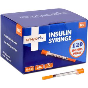 Insulin Syringes 29G 1cc 1/2" 120 Pack