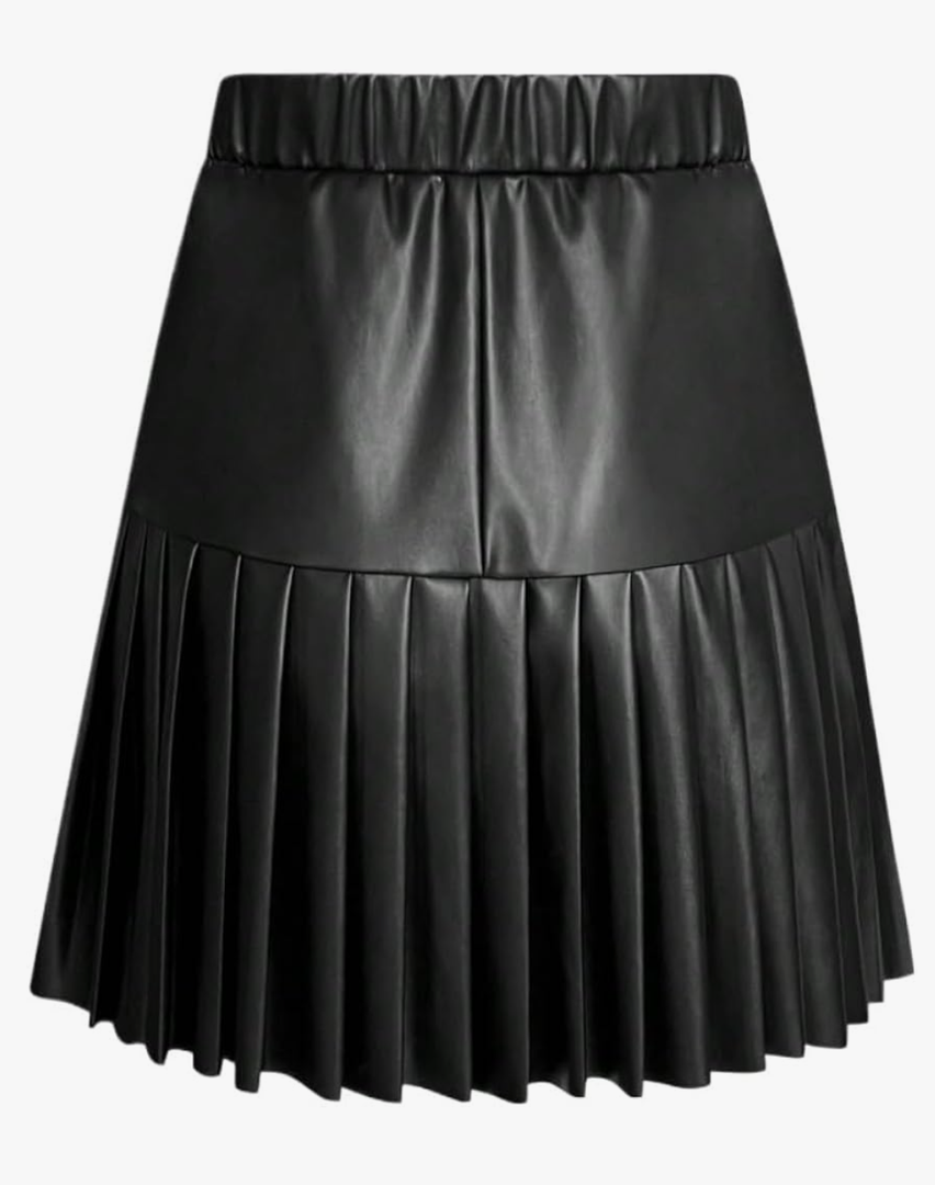 Women's Basic Mini Skirt Solid Color Pleated A-Line Skirt, Medium