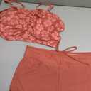 Herseas High Waisted Bikini Sets for Women Floral Print Two Piece Tummy Control Swimsuits Drawstring Short Bathing Suit XL