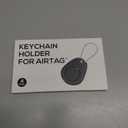 Waterproof AirTag Keychain Holder - 4 Pack Airtag Lock Case with Wire Cable Compatible with Apple AirTags, Ultra Durable Anti-Lost Protective Case with Keyring for Luggage, Backpack (Black)