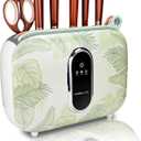 Charmline Smart Cutting Board and Knife Set with Block, Knife and Cutting Board Set for Kitchen, Cutting Board Organizer with 3 Cutting Boards Dishwasher Safe, 4 Knives, Scissors and Knife Sharpeners (Leaf Patterned Set)