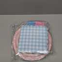 96 Pcs Baby Gender Reveal Plates and Napkins Set Party Supplies Pink and Blue Gingham Tableware Scalloped Plates Napkins and Forks for Baby Shower Birthday Party Decorations, For 24 Guest