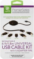 ReTrak Universal USB C Laptop Charger + 14 Adapter Tips