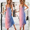 Wolddress Womens Maxi Dress with Pockets 2026 Casual Strap Plus Size Loose Plain Long Office Summer Beach Travel Dresses (5XL)