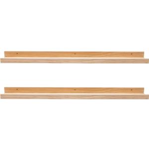 AZSKY Floating Shelves Wall Mounted Set of 2 Natural Wood Picture Shelves Wall Shelves for Bedroom Bathroom Living Room Kitchen Laundry Room Storage & Decoration 24 Inch