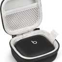 Earbud Case Compatible with Beats Powerbeats Pro 2 Wireless Bluetooth Earbuds, Portable Travel Hard Shell Earphone Case - with Clip (Black)