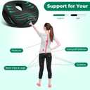 SAHEYER Donut Pillow for Tailbone Pain, Memory Foam Hemorrhoids Pillow for Sciatica Nerve, Sciatica Hip Coccyx Seat Cushion for Long Sitting Office Workers, Car Drivers, Black