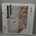 STICKGOO PVC Ceiling Tiles, 2'x2' Glue Up Ceiling Panel White to Prevent Breakage Cover 48 Sq. Ft, Pack of 12 Tiles, 24"x24"