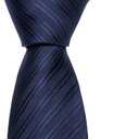 Barry.Wang Solid Striped Tie for Men Silk Necktie Pocket Square Cufflinks Formal Wedding Party Business