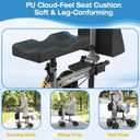 Knee Scooter for Adult for Foot Surgery, with All Terrain Wheels & Shock Absorption, Foldable Steerable Knee Walker, Comfort Pad, Dual Brakes, Crutch Alternative for Broken Foot/Ankle Recovery,Grey