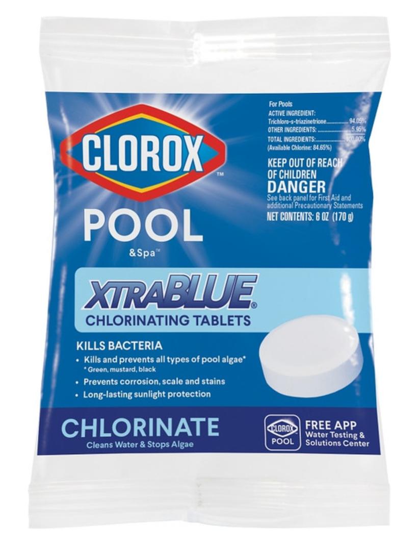 Clorox POOL & Spa XtraBlue Chlorine Tablets - 24201CLX 8 Pack