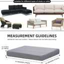 Outdoor Cushion Covers Set,8PCS Patio Furniture Couch Seat Slipcovers, Replacement for Sofa Sectional Chair (Cover Only)