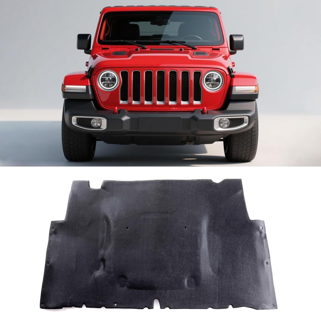 Cotton Hood Engine Sound Heat Insulation Pad Mat Fit for Jeep Wrangler JL 2018 2019 2020 2021 2022 2023 2024 2025 2026