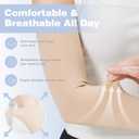 Lymphedema Arm Compression Sleeves for Women 20-30 mmHg Full Arm Support for Swelling Relief & All-Day Wear (M)