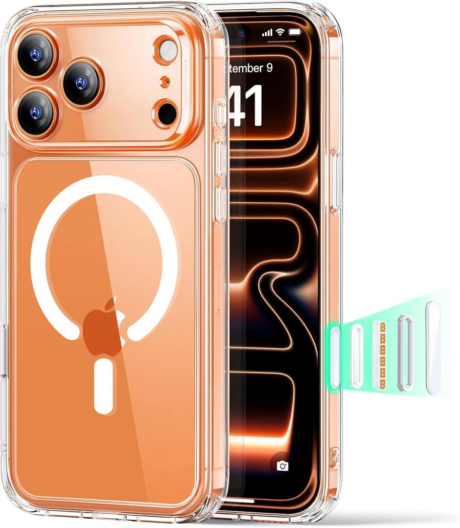 ESR for iPhone 17 Pro Max Case, Camera Control Cover, Compatible with MagSafe, Shockproof Military-Grade Protection, Magnetic Phone Case for iPhone 17 Pro Max, Classic Hybrid Case, Clear