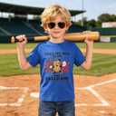MODNTOGA Baseball Shirt for Toddler Boy Girl Take Me Out to The Ball Game Shirt Kid Funny Game Day Tops Baseball Lover Outfit (Blue)