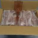 XUWAIDSGN 7oz Plastic Vintage Rose Gold Drinking Glasses Pink Glasses Unbreakable Wedding Glassware Crystal Water Goblets Reusable Drinkware Vintage Champagne Flutes (24, Rose Gold)