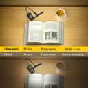 Glocusent Innovative Tri-Head Book Light for Reading in Bed, 3 Colors & 5 Brightness Levels, 1000mAh Rechargeable Reading Light with 30-Min Timer, 10-100Hrs, Partner Friendly, Perfect for Book Lovers (Black)