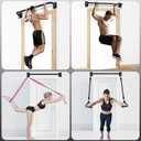 SELEWARE Fully Welded Wall Mount Pull Up Bar with Pull Up Power Balls, Heavy Duty Doorway Chin Up Bar w/Resistance Band Hooks, Includes 2 Grip Balls for Enhanced Forearm and Grip Strength