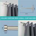 2-Pack Curtain Rod for Windows 48-84",Adjustable Window Curtain Rods with Premium Aluminum End Cap Finials and Full Surround Brackets,3/4"(0.062Feet) Diameter,Brushed Nickel Drapery Rods for Curtains
