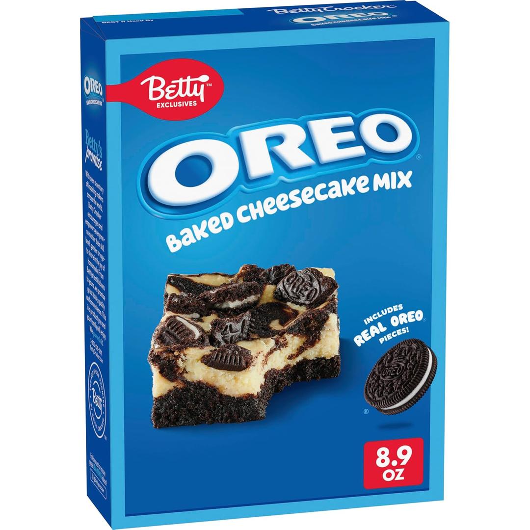 2 x Betty Exclusives OREO Baked Cheesecake Mix, Includes Real OREO Cookie Pieces, 8.9 oz (8.9 Ounce (Pack of 1))