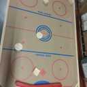 Wooden Tabletop Hockey Game Includes 1 Wooden Game Board 2 Hockey Sticks and 2 Pucks Indoor and Outdoor Sports Board Games for Kids Children Adults Family