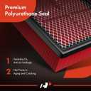 A-Premium Pre-oiled Engine Air Filter Compatible with Chevy, GMC & Cadillac Models - Silverado, Suburban, Tahoe, Cheyenne, Sierra, Yukon, Escalade, Avalanche, C3500HD