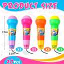 Woanger 20 Pieces Echo Microphone Toy Play Microphones for Kids Bulk Fun Voice Amplifying Multicolored Retro Battery Free Speech Therapy Toys for Singing Gifts, 4 Colors, 7.5 x 2.2 Inch
